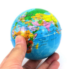 7.5cm Jumbo Geography World Map Anti-Stress Bouncy Ball Phone Straps Stress Slow Rising Phone Straps Charms 2024 - buy cheap
