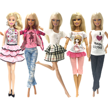 NK 5 шт./компл., платье принцессы для куклы, благородное платье для куклы Барби, дизайнерский наряд, лучший подарок для девочки, кукла, Лидер продаж, аксессуары 002A 2024 - купить недорого