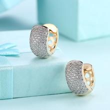 New Arrival Luxurious Hoop Earring Ladies Fashion Shining Crystal Zircon Earrings for Women Wedding Accessories Brinco 2024 - buy cheap