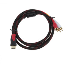 HIPERDEAL HDMI высокое качество к 3 RCA 1,5 м кабель Мужской адаптер конвертер кабель для HDTV D30 Feb2 2024 - купить недорого