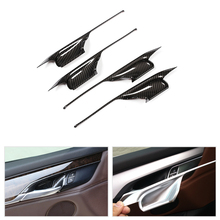 4pcs Car Styling ABS Chrome / Carbon Fiber Texture Door Handle Bowl Cover Trim for BMW X5 F15 X6 F16 2014 2015 2016 2017 2018 2024 - buy cheap