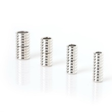 High Quality 10pcs/lot Fitting Hole size:3/4/5/7mm Round Leather Cord Rhodium Plated Magnetic Clasps Jewelry Findings FKC021 2024 - buy cheap