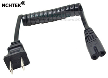 NCHTEK выдвижной JP US NEMA 1-15P 2Pin штекер к IEC 320 C7 разъем AC короткий портативный пружинный кабель питания/Бесплатная доставка/2 шт. 2024 - купить недорого
