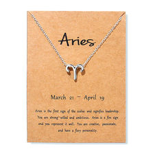 Aries-collar con colgante de 12 Constelaciones para mujer, cadena, collares, Aries, Taurus, Géminis, Leo 2024 - compra barato