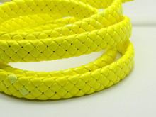 16.4 Feets Neon Yellow Flat Braided Bolo Synthetic Leather Cord 10X4mm 2024 - buy cheap