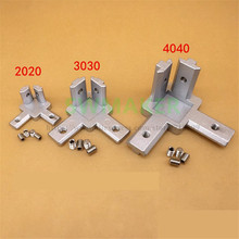 4pcs 3D printer 2020 3030 4040 T Slot Aluminum Profile 3-way 90 deg inside corner bracket Interior Connector f/ Alu-profile 2024 - buy cheap