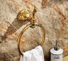 wall mount Towel Ring/Towel Holder,towel rack Solid Brass Construction,Golden finish LG004 2024 - buy cheap