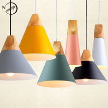 6 color brief nordic simple pendant lamp E27 LED modern hanging light for loft  bedroom living room dining room kitchen cafe 2024 - buy cheap