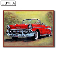 OUYIJIA 5D DIY Oil Retro Car Diamond Painting Classic Car Diamond Embroidery Cartoon Decoration Rhinestone Cross Stitch Mosaic 2024 - buy cheap