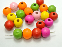 50 Mixed Bright Candy Color 14mm Round Wood Beads~Wooden 2024 - buy cheap
