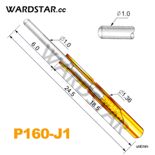 100pcs P160-J1 Dia 1.0mm Spring Test Probes Pogo Pin Length 24.5mm (Stroke Spring Froce:140g) 2024 - buy cheap