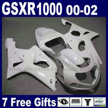 Комплект обтекателей Custom Road factory для SUZUKI 2001 GSX R1000 2000 GSXR 1000 00 01 02 2002 GSXR1000 K2 все белые комплекты обтекателей из АБС 2024 - купить недорого