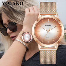 YOLAKO, correa de cuero de cuarzo informal para mujer, nuevo reloj de pulsera analógico, reloj de pared grande, mecanismo de reloj zegarek damski 50 2024 - compra barato