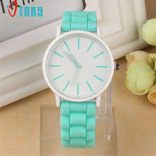 1PC Silicone Rubber Band Colorful Women Watches Quartz Analog Wrist Watch Reloj Mujer Creative Apr13 2024 - buy cheap