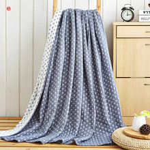 Cama lateral ab de 100% algodão, toalha azul com estrela, cobertor cinza de água para o verão, 150*200cm, sofá portátil 2024 - compre barato