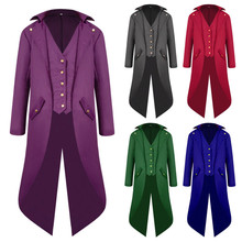 Disfraz Steampunk Vintage para hombre, abrigo FRAC gótico victoriano, negro, Steampunk, novedad de 2018 2024 - compra barato