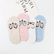 DONG AI 5 Pairs Cartoon Women Socks Lovely Cotton Invisible Socks Cute Animal Girl Ankle Socks Harajuku Breathable Socks 2024 - buy cheap