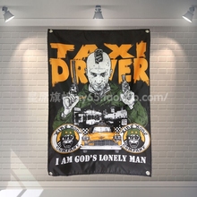 "Taxi Drivers" 
classic movie Poster Cloth Flags Wall Stickers Hanging paintings Billiards Hall Studio Theme Home Decoration 2024 - buy cheap