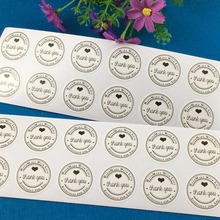 Pegatinas impresas circulares "THANK YOU", etiquetas adhesivas de papel, embalaje para joyería/caja/regalo, 3cm, 300 unidades/lote 2024 - compra barato