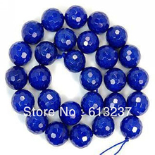 Cuentas redondas de Calcedonia de jade, piedras clásicas de 10mm, azul, facetadas, bonitas, sueltas, noble, fabricación de joyería, 15 pulgadas, AAA, MY5108, novedad 2024 - compra barato