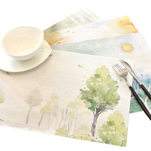 Soft PVC Mat Printing Dinner Table Placemat Environmental Waterproof Non-Slip Heat Resistant Placemats For Table Bowl Pad 1pc 2024 - buy cheap