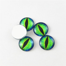 50pcs 8mm New Fashion Accessories Dragon Lizard Frog Eyes Round Glass Cover Cabochon Jewelry Finding Making Cameo Settings 2024 - buy cheap