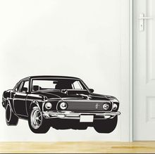 Vinilos Paredes Black Classic Car Wall Sticker Home Decor Living Room Removable Vinyl Wall Stickers Mural Wallpaper D248B 2024 - buy cheap