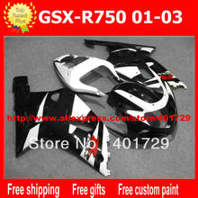 7 gifts ABS fairings for Suzuki GSXR600/750 01 02 03 GSX-R600 R750 2001 2002 2003 GSXR 600 750 glossy white black fairing AW77 2024 - buy cheap