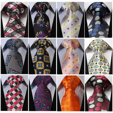 QA Check, узор в горошек, узор Пейсли, цветочный узор, однотонный, 3,4 дюйма, 100% шелк, для свадебной вечеринки, жаккардовый, тканый, классический мужской галстук, галстук 2024 - купить недорого