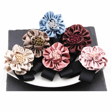 Beautiful Ribbon Flowers Brooches For Women Girls Charm Gifts Corsage Pin Clips High Quality Wedding Brooches Cloth Jewelry 2024 - buy cheap