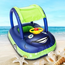 Asiento flotador portátil para bebé, flotador inflable de verano, parasol, tubo, anillo, coche, piscina para bebé, natación, deportes acuáticos, Juguetes Divertidos 2024 - compra barato