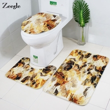 Zeegle Leaf Pattern Bath Mat Bathroom Carpet Toilet Rug Abdsorbent Bathroom Floor Mats Shower Room Carpet Foot Mat Bath Rugs 2024 - buy cheap