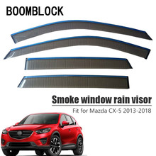 BOOMBLOCK-cubiertas para ventana de coche, visera para ventana, Deflector de viento y lluvia solar, protector ABS para Mazda CX-5, CX5, 2013, 2014, 2015, 2016, 2017, 4 unidades 2024 - compra barato