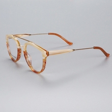 Gafas ópticas hechas a mano para hombre y mujer, montura de acetato Vintage, de ojo de gato, de alta calidad, K9203 2024 - compra barato