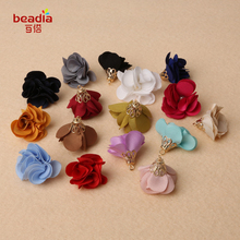 Free Shipping!!Fashion 10pcs/lot Small Satin Ribbon Bone Flower Multiple Flowers Dia 25mm For DIY Kids Hair Accessories Garment 2024 - buy cheap