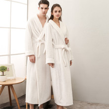 Adult Flannel Pajamas Bathrobe Women's Thickened Sleep Robes Plus Sizes Male Warm Homewear Lovers' Bathrobes  D-2145 2024 - buy cheap