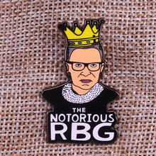 Alfiler esmaltado de Collar de la justicia, insignia de Collar de disensión feminista de la Corte de RBG Notorious ginburg, 2024 - compra barato