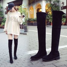 2018 New Shoes Women Boots Black Over the Knee Boots Sexy Female Autumn Winter lady Thigh High Boots Size 35-42 2024 - buy cheap