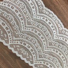 Vintage Style Flower Ivory White Stretch Lace Trim For Sewing Dress Skirt Decorative Crochet 5 Yards 2024 - buy cheap