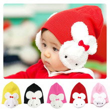 10PCS/lot wholesale 5 color baby hat rabbit infant cap Cotton Beanie baby cap kids children hats 2024 - buy cheap