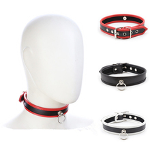 Adjustable Fetish Slave Chastity Neck Collar Choker PU Leather Choking Ring Bondage Restraint BDSM Cosplay Sex Toys For Couples 2024 - buy cheap