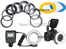 RF-550 RF550 Macro 48 LED Ring Flash Light f DSLR Camera+49mm/52mm/55mm/58mm/62mm/67mm/72mm/77mm 49/52/55/58/62/67/72/77 mm Lens 2024 - buy cheap