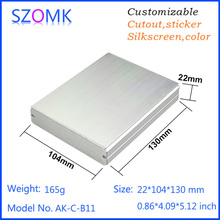 Caixa de alumínio para controle de interruptor, caixa de projeto eletrônico de extrusão szomk, 22*104*130mm, 10 peças 2024 - compre barato