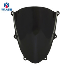 Waase motocicleta dupla bolha windscreen windscreen shield para suzuki GSX-R gsxr 1000 1000r 2017 2018 2019 2024 - compre barato