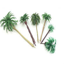 6pcs Artificial Miniature Palm Trees Scenery Layout Model Plastic Tree Train Coconut Rainforest Toys for ho train layout 2024 - buy cheap