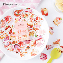 Strawberry Tea Time junkJournal Decorative Stationery Washi Stickers Scrapbooking DIY Diary Album Stick Lable Stickers HT021 2024 - buy cheap