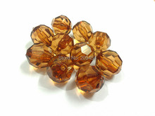 (Choose Size First) 10mm/12mm/14mm/16mm/18mm/20mm  Coffee /Brown Transparent  Big Faceted Acrylic Beads 2024 - buy cheap