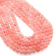 Wholesale Natural Faceted Crystal Red Watermelon Stone Beads 4mm 6mm 8mm 10mm Round Fit for Fashion Charms Bracelet Making 2024 - buy cheap