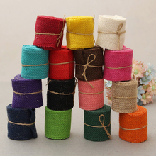 Natural Jute Burlap Ribbon Festival Party Crafts Vintage Rustic Wedding Ribbon Trims Tape Gift Wrapping Christmas Decor 2024 - compre barato