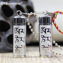 Titanium Steel Buddhism Jewelry Sanskrit Amulet Tube Locket Necklace For Men Openable Storage Case Ash Urn Memorial Necklaces 2024 - buy cheap